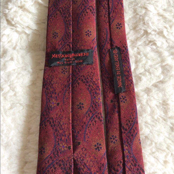Yves Saint Laurent Paris 100% All Silk Soie Tie - Picture 8 of 10